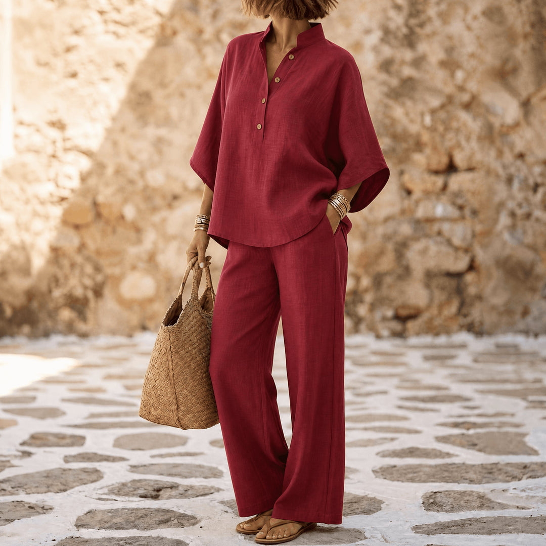 Breezy Linen Two-Piece Set for Warm Days