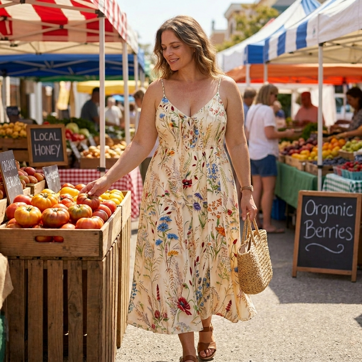 Wildflower A Line Midi Sundress
