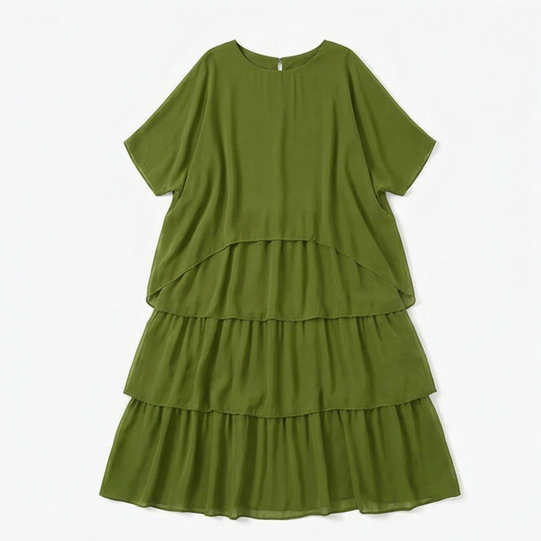 Flowing Tiered Chiffon Maxi Dress