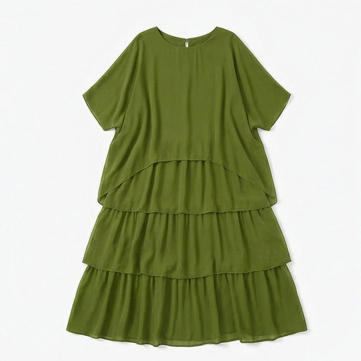 Flowing Tiered Chiffon Maxi Dress
