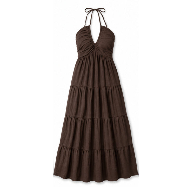 FLOWY HALTER MAXI DRESS FOR EFFORTLESS STYLE
