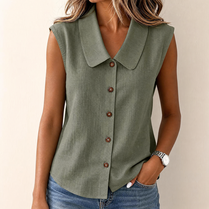 Breezy Collared Summer Top | Clova Women&
