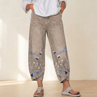Embroidered Wide-Leg Jeans with Tulip Hem | Clova Women's Fashion
