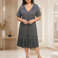 Zip-Front Midi Dress for Effortless Everyday Comfort | Clova Women's Fashion