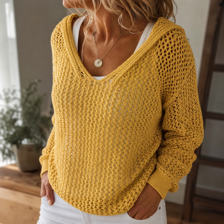 Knit Hooded Pullover for Easy Layering | Clova Women&