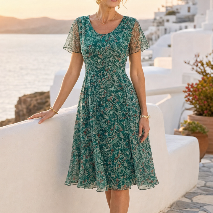 Flutter-Sleeve Midi Dress for Easy Summer Elegance | Clova Women&