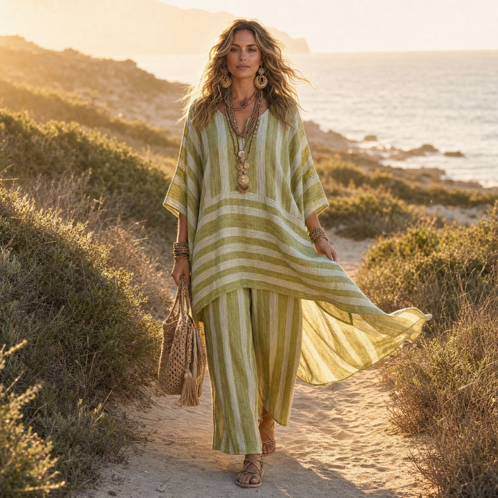 Boho Tunic &amp; Wide-Leg Set — View 5 | Clova