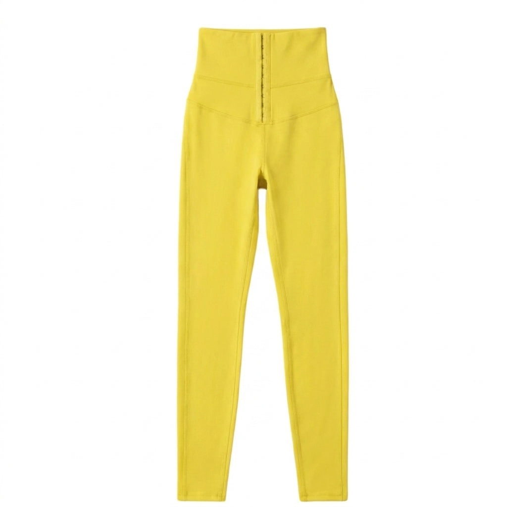 High-Waist Corset Leggings with Adjustable Cinch — View 21 | Clova