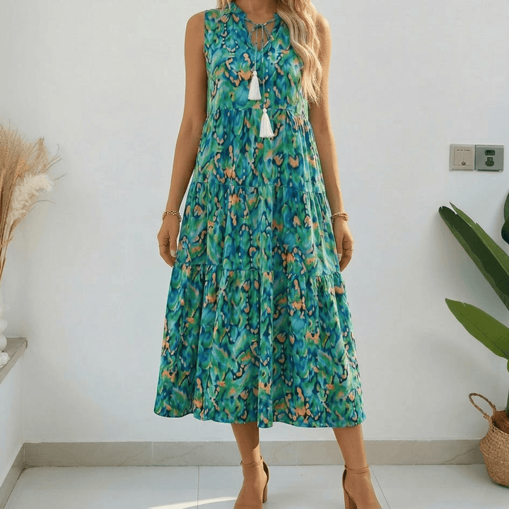 Tiered Boho Midi Dress for Effortless Summer Days | Clova Women&