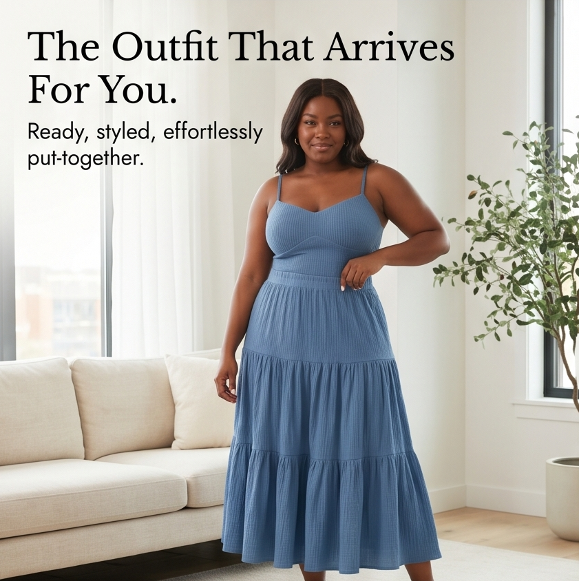 Solavie Tiered Maxi Skirt &amp; Cami Matching Set — View 8 | Clova